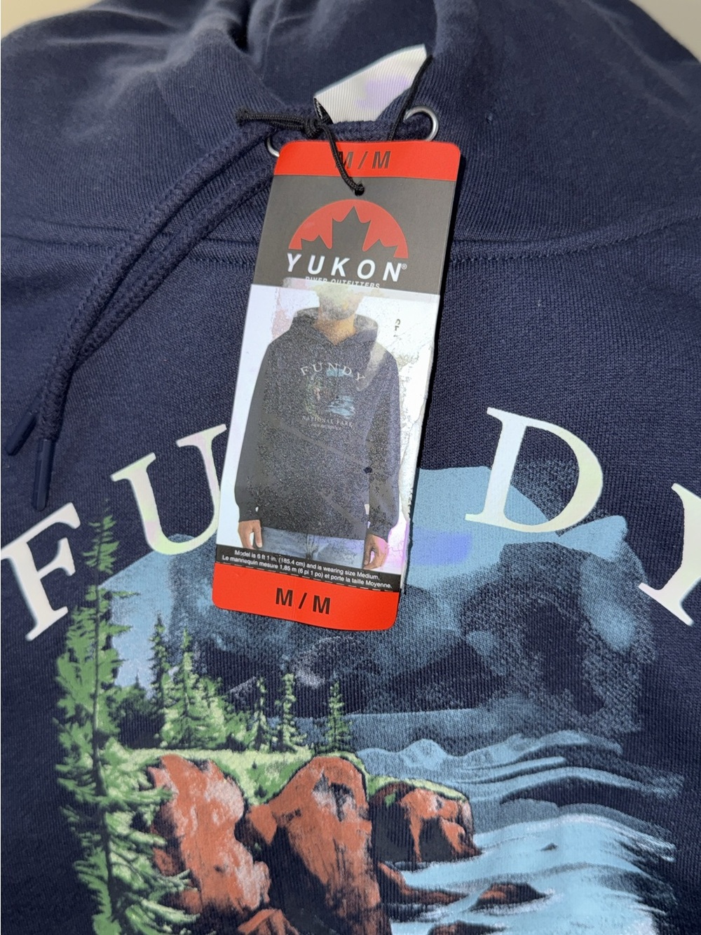 Men’s Navy Graphic Hoodie - Foundry Nature Print